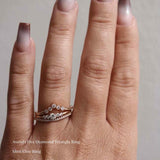 Astrid's Five Diamond Triangle Ring - With Vintage Style Band