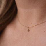 Bare Diamond Necklace with Chocolate Diamond