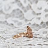 Bianca Ring med Oval Champagnemorganit och Diamanter