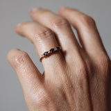 Brigitte Ring with Black and White Diamonds