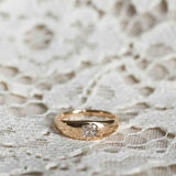 Donna's Dome Ring with Antique-Cut Diamond (Old Mine Cut) 