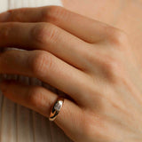 Donna's Dome Ring with Antique-Cut Diamond (Old Mine Cut) 