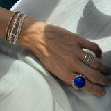 One-Of-A-Kind Oval Bi-Coloured Sapphire Band