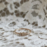 Edith Ring 0.47 CT with Champagne Diamonds