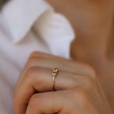 Edith Ring 0.47 CT with Champagne Diamonds