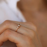 Edith Ring 0.47 CT with Champagne Diamonds