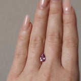 Finished: New Auction Alert: Gemstone Auction! Drop-Shaped, Untreated, Eye-Clean Fuchsia Pink Sapphire, 0.96 CT