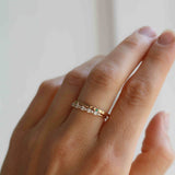 Hand Engraved Goldie with Emeralds