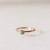 Finished: Low Set Not At All Tiny Ring with Olive Green Sapphire