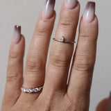 Finished: Pre-Loved Lily Tiny Diamond Drop Ring in White Gold