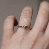 Finished: Low Set Not So Tiny Ring with Olive Green Sapphire