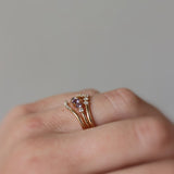 Finished: Mini Elise Ring with Lavender Sapphires and Diamonds