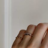 Mini Elise Ring med Svarta Diamanter