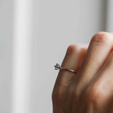Start Bidding: Pre-Loved Not At All Tiny Diamond Ring i Vitguld