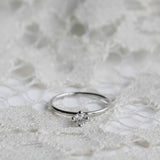 Start Bidding: Pre-Loved Not At All Tiny Diamond Ring i Vitguld