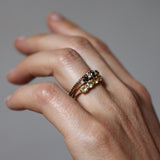 Brigitte Ring with Black and White Diamonds