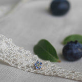 Secret Garden Flower Stud - Blåbär