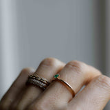 Start Bidding: Tiny Solitaire Ring with Emerald (showpiece)