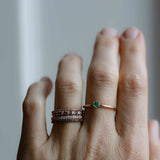 Start Bidding: Tiny Solitaire Ring with Emerald (showpiece)