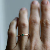 Start Bidding: Tiny Solitaire Ring with Emerald (showpiece)