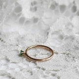 Start Bidding: Tiny Solitaire Ring with Emerald (showpiece)