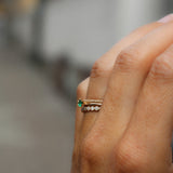 Tiny Solitaire Ring with Emerald 