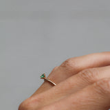 Tiny Solitaire Ring with Emerald 