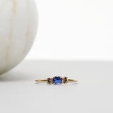 Finished: Edith Ring with Royal Blue Sapphire and Chocolate Diamonds