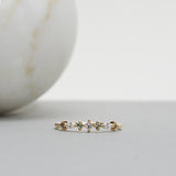 Finished: Hilda Ring with Olive Green Sapphires and Diamonds