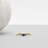 Finished: Mini Elise Ring with Blue Sapphire Gradient