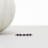 Finished: Mini Brigitte Ring with Royal Blue Sapphires and Chocolate Diamonds