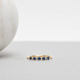 Finished: Mini Brigitte Ring with Blue Sapphires and Diamonds TWVS