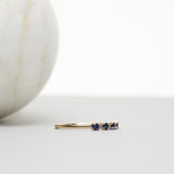 Finished: Mini Brigitte Ring with Royal Blue Sapphires and Chocolate Diamonds