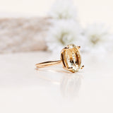 One-Of-A-Kind Oval Solitaire with a 6.11 CT Heliodore