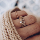 Not So Tiny Sparkle Ring with Champagne Diamonds