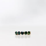 One-Of-A-Kind Angel Ring with Dark Green Tourmalines (1.20 CT)