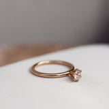 Finished: The Solitaire Ring with a 0.39 CT Antique Diamond