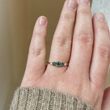 Finished: One-Of-A-Kind Elise Ring with Sea Blue Sapphire, Tourmalines and Diamonds