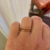 Finished: Pre-Loved Tiny Diamond Ring with Red Ruby