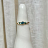 Finished: One-Of-A-Kind Elise Ring with Sea Blue Sapphire, Tourmalines and Diamonds