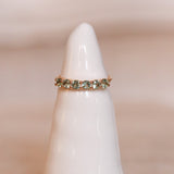 Finished: Mini Angel Ring with Olive Green Sapphires