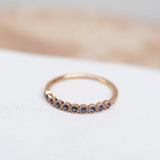 Astrid Top Covered Band with Medium Blue Sapphires