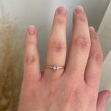 Finished: Low Set Solitaire Ring with Light Pink Sapphire