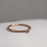 Finished: Tiny Little Sparkle Ring with Lavender Sapphires