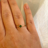 Finished: Low Set Not At All Tiny Ring - 1.5 mm band with Green Tourmaline
