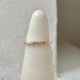 Finished: Idun Diamond Band with Olive Green Sapphires and Diamonds