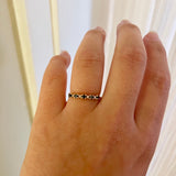 Finished: Mini Brigitte Ring with Black and White Diamonds