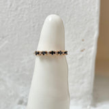Finished: Mini Brigitte Ring with Black and White Diamonds