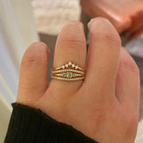 Finished: New Model! Mini Edith Ring with Olive Green Sapphires
