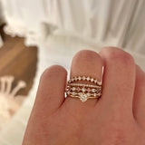 Finished: Hilda Ring with Light Pink Sapphires and Diamonds